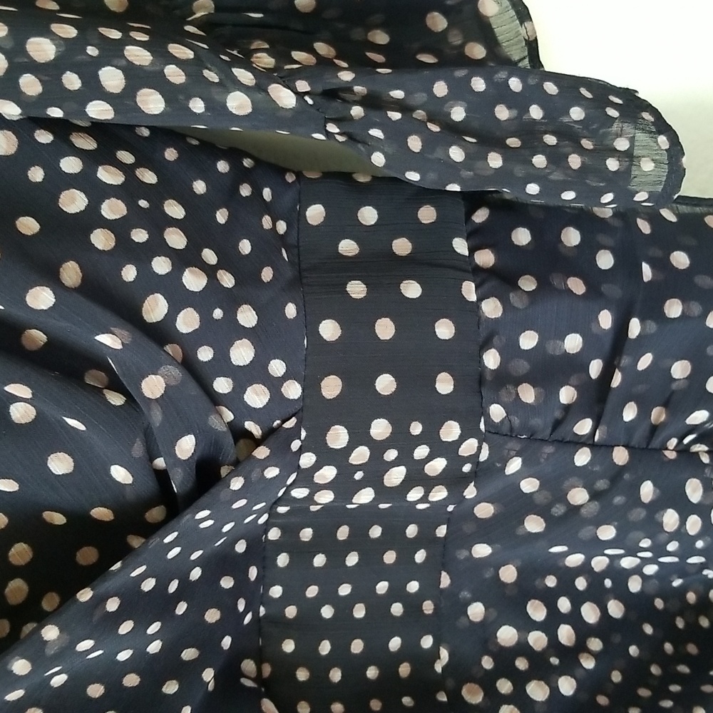 BB Dakota Vintage Navy Dress With Ruffled Trim - Picture 5 of 9